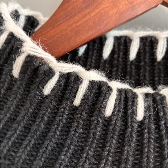 Vintage Spice of Life Brown & Black Striped & Argyle Knit Sweater -shoulder pads - Picture 5 of 11